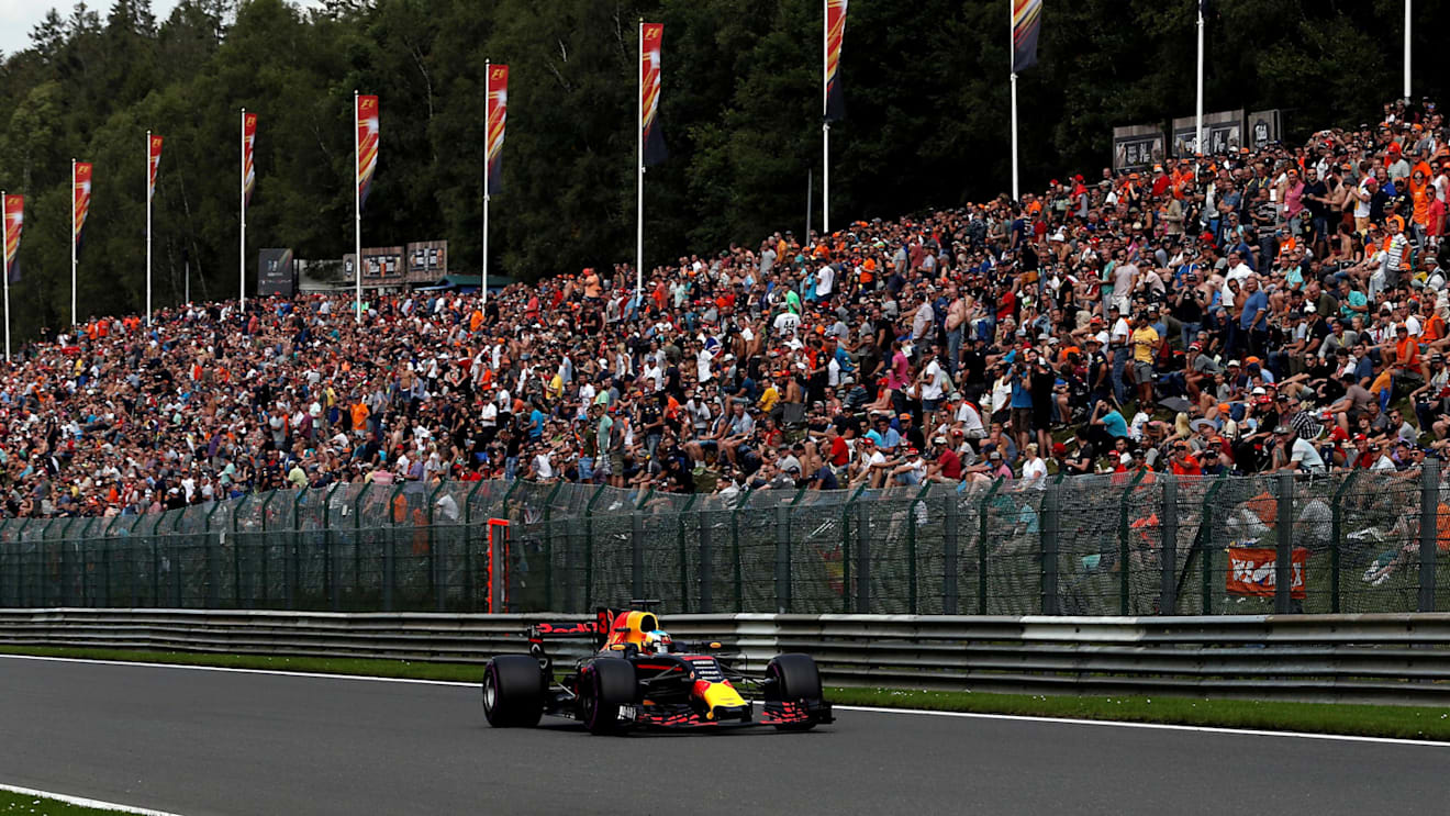 Daniel Ricciardo (AUS) Red Bull Racing RB13 at Formula One World Championship, Rd12, Belgian Grand Prix, Qualifying, Spa Francorchamps, Belgium, Saturday 26 August 2017. © Sutton Images