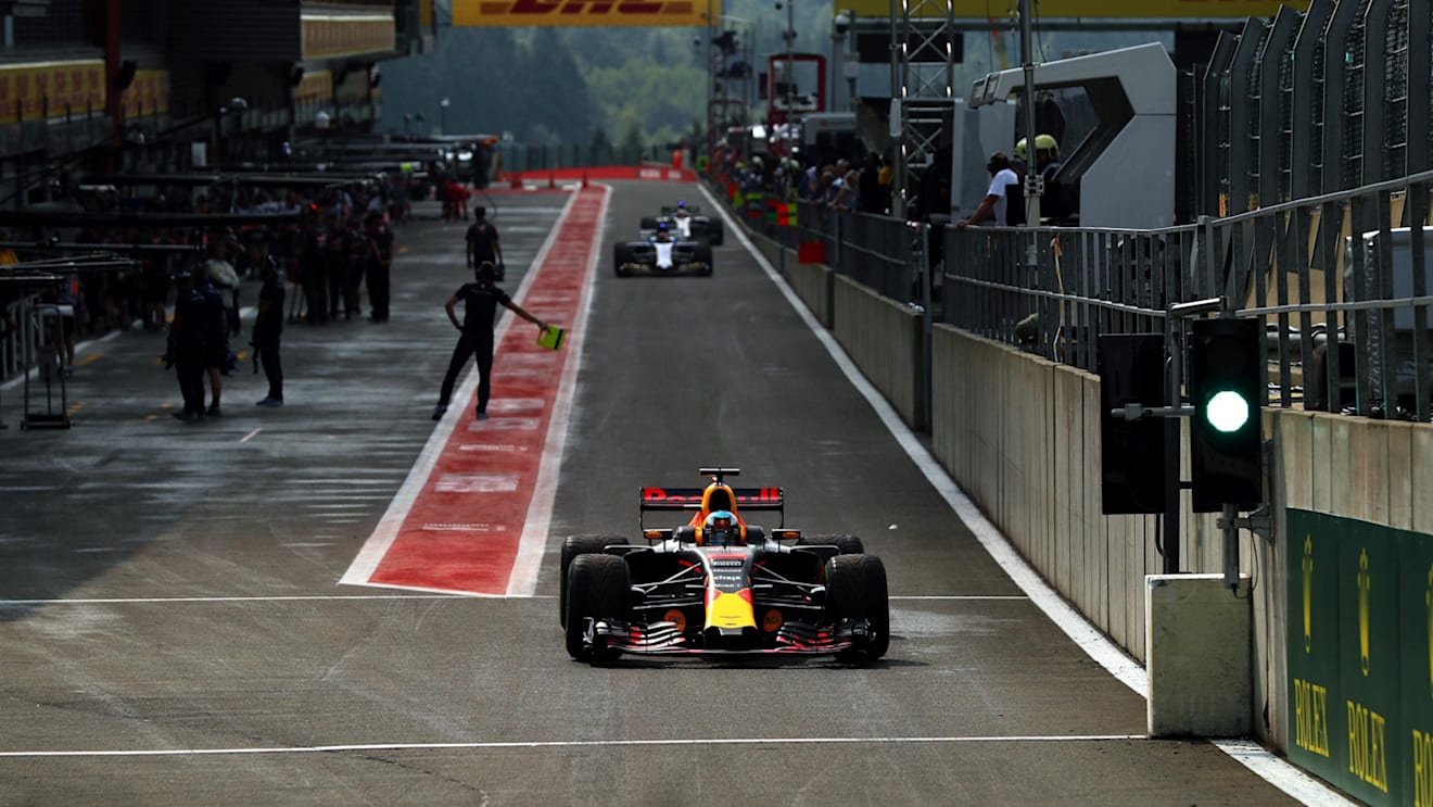 Daniel Ricciardo (AUS) Red Bull Racing RB13 at Formula One World Championship, Rd12, Belgian Grand Prix, Qualifying, Spa Francorchamps, Belgium, Saturday 26 August 2017. © Sutton Images