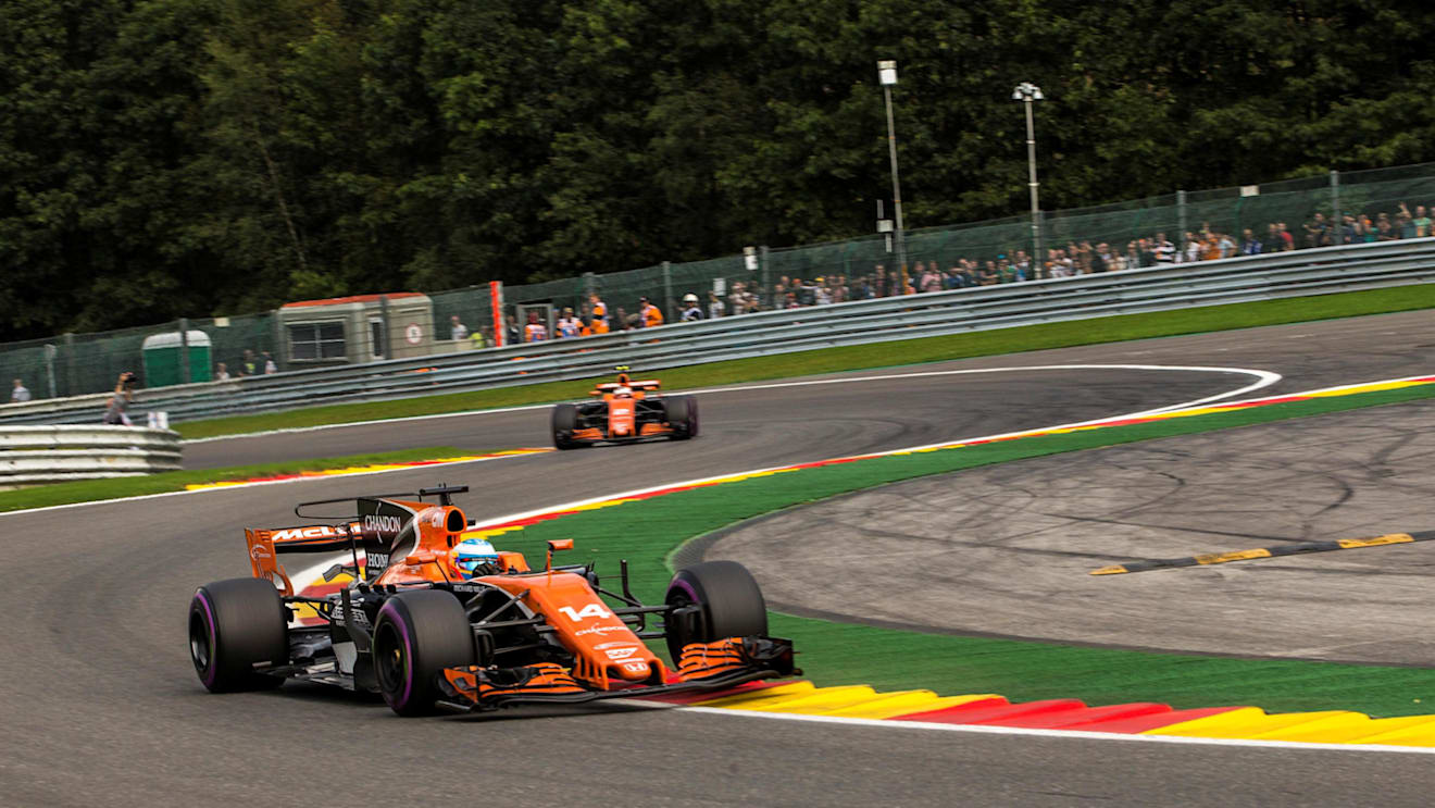 Fernando Alonso (ESP) McLaren MCL32 at Formula One World Championship, Rd12, Belgian Grand Prix, Qualifying, Spa Francorchamps, Belgium, Saturday 26 August 2017. © Sutton Images