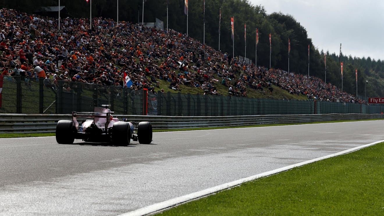 Sergio Perez (MEX) Force India VJM10 at Formula One World Championship, Rd12, Belgian Grand Prix, Practice, Spa Francorchamps, Belgium, Friday 25 August 2017. © Sutton Images