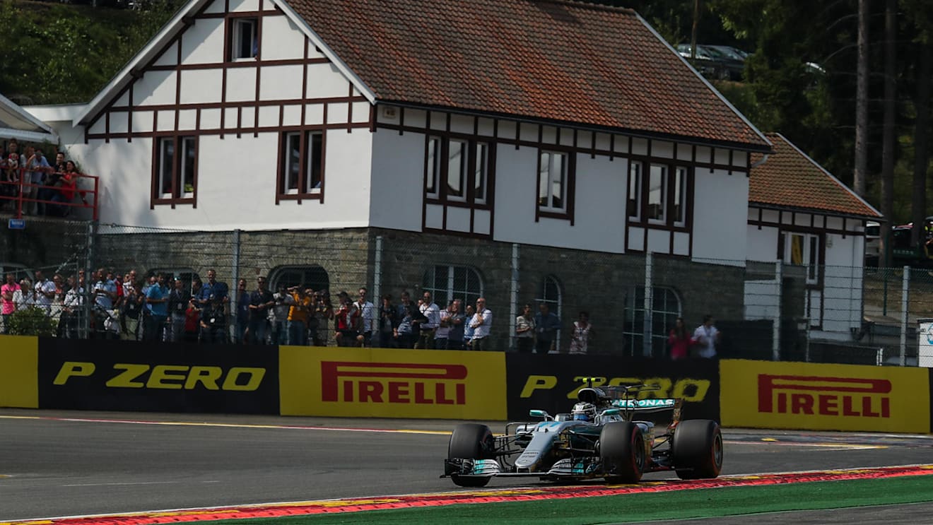 Valtteri Bottas (FIN) Mercedes-Benz F1 W08 Hybrid at Formula One World Championship, Rd12, Belgian Grand Prix, Qualifying, Spa Francorchamps, Belgium, Saturday 26 August 2017. © Sutton Images