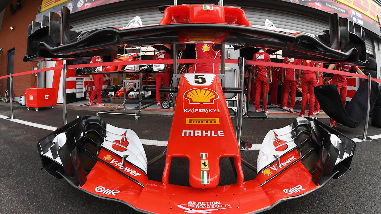 Ferrari SF70-H nose and front wings at Formula One World Championship, Rd12, Belgian Grand Prix, Qualifying, Spa Francorchamps, Belgium, Saturday 26 August 2017. © Sutton Images