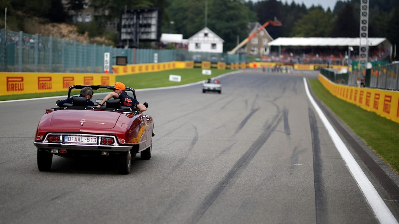 Nico Hulkenberg (GER) Renault Sport F1 Team on the drivers parade at Formula One World Championship, Rd12, Belgian Grand Prix, Race, Spa Francorchamps, Belgium, Sunday 27 August 2017. © Sutton Images