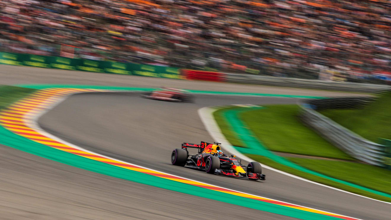 Daniel Ricciardo (AUS) Red Bull Racing RB13 at Formula One World Championship, Rd12, Belgian Grand Prix, Race, Spa Francorchamps, Belgium, Sunday 27 August 2017. © Sutton Images