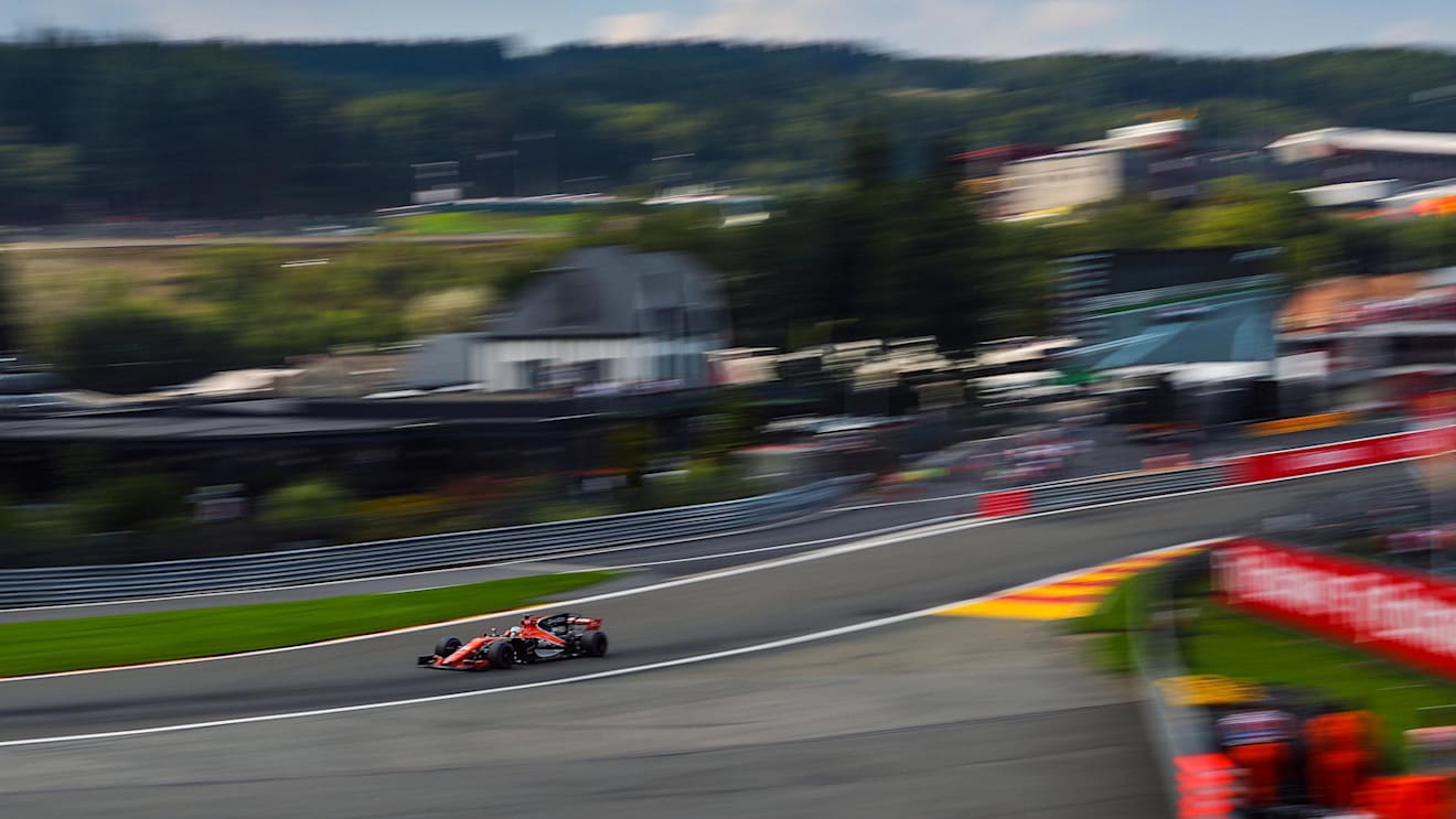 Fernando Alonso (ESP) McLaren MCL32 at Formula One World Championship, Rd12, Belgian Grand Prix, Race, Spa Francorchamps, Belgium, Sunday 27 August 2017. © Sutton Images