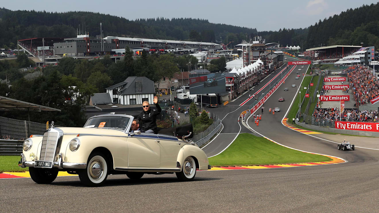 Valtteri Bottas (FIN) Mercedes AMG F1 on the drivers parade at Formula One World Championship, Rd12, Belgian Grand Prix, Race, Spa Francorchamps, Belgium, Sunday 27 August 2017. © Sutton Images