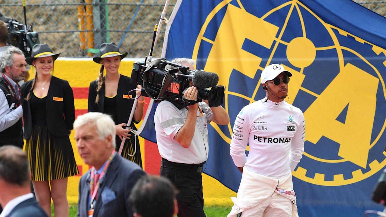 Lewis Hamilton (GBR) Mercedes AMG F1 on the grid at Formula One World Championship, Rd12, Belgian Grand Prix, Race, Spa Francorchamps, Belgium, Sunday 27 August 2017. © Sutton Images