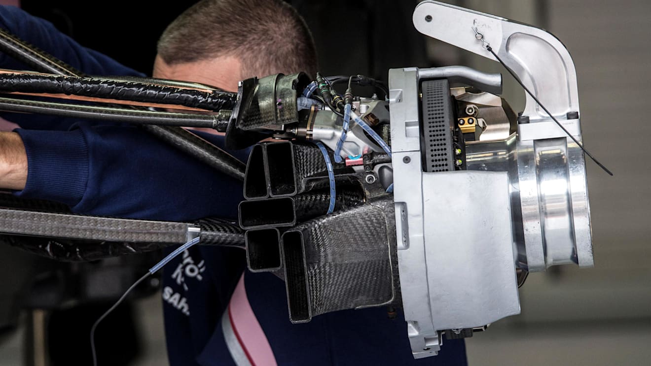 Force India VJM10 front wheek hub detail at Formula One World Championship, Rd12, Belgian Grand Prix, Preparations, Spa Francorchamps, Belgium, Thursday 24 August 2017. © Sutton Images