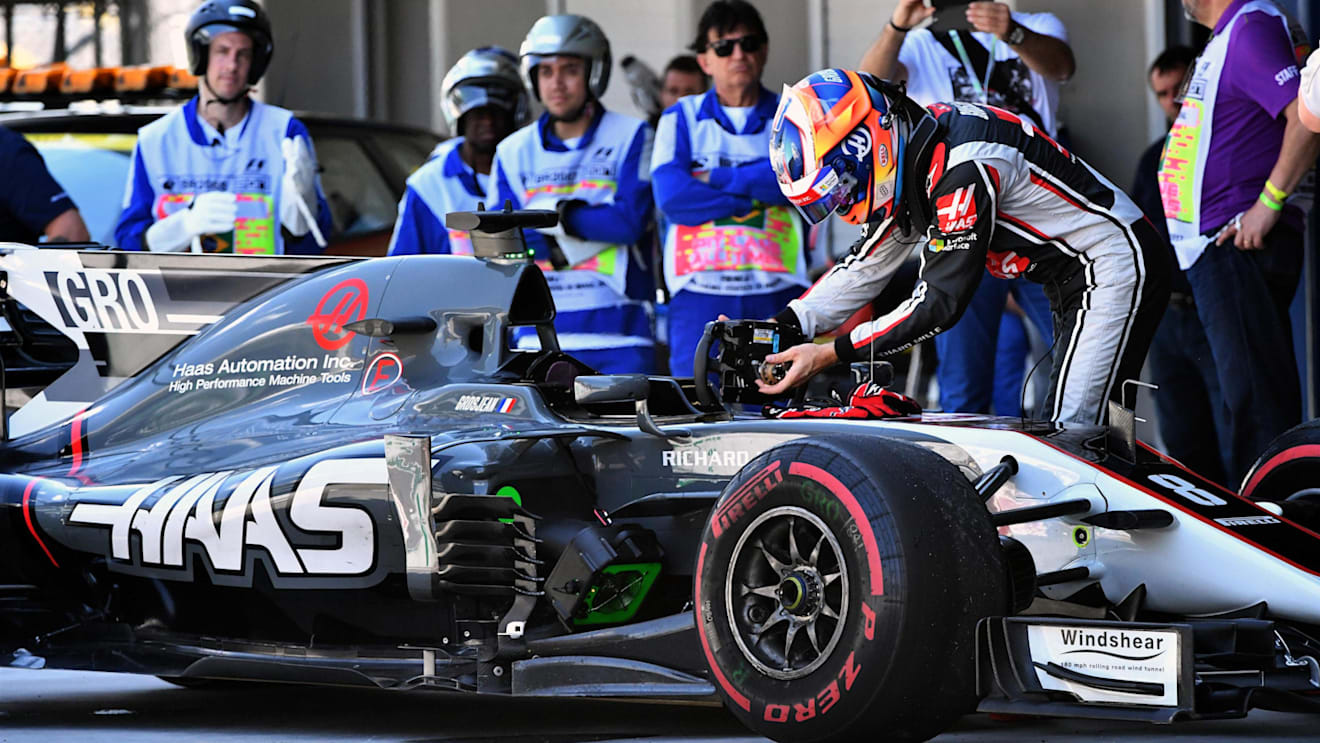 Romain Grosjean (FRA) Haas VF-17 at Formula One World Championship, Rd19, Brazilian Grand Prix, Practice, Interlagos, Sao Paulo, Brazil, Friday 10 November 2017. © Mark Sutton/Sutton Images