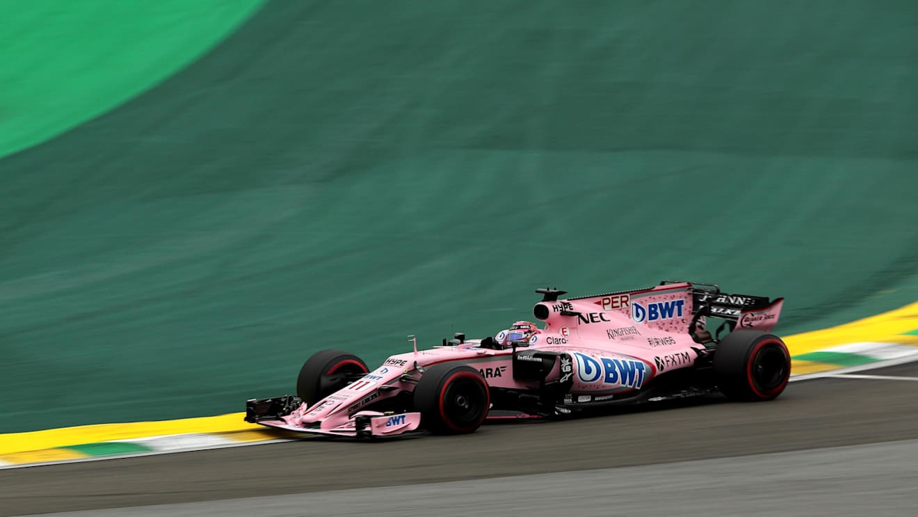 Sergio Perez (MEX) Force India VJM10 at Formula One World Championship, Rd19, Brazilian Grand Prix, Qualifying, Interlagos, Sao Paulo, Brazil, Saturday 11 November 2017. © Kym Illman/Sutton Images