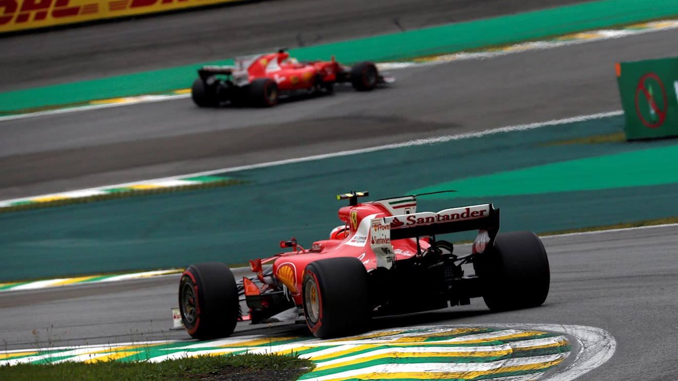 Kimi Raikkonen (FIN) Ferrari SF70-H and Sebastian Vettel (GER) Ferrari SF70-H at Formula One World Championship, Rd19, Brazilian Grand Prix, Qualifying, Interlagos, Sao Paulo, Brazil, Saturday 11 November 2017. © Manuel Goria/Sutton Images