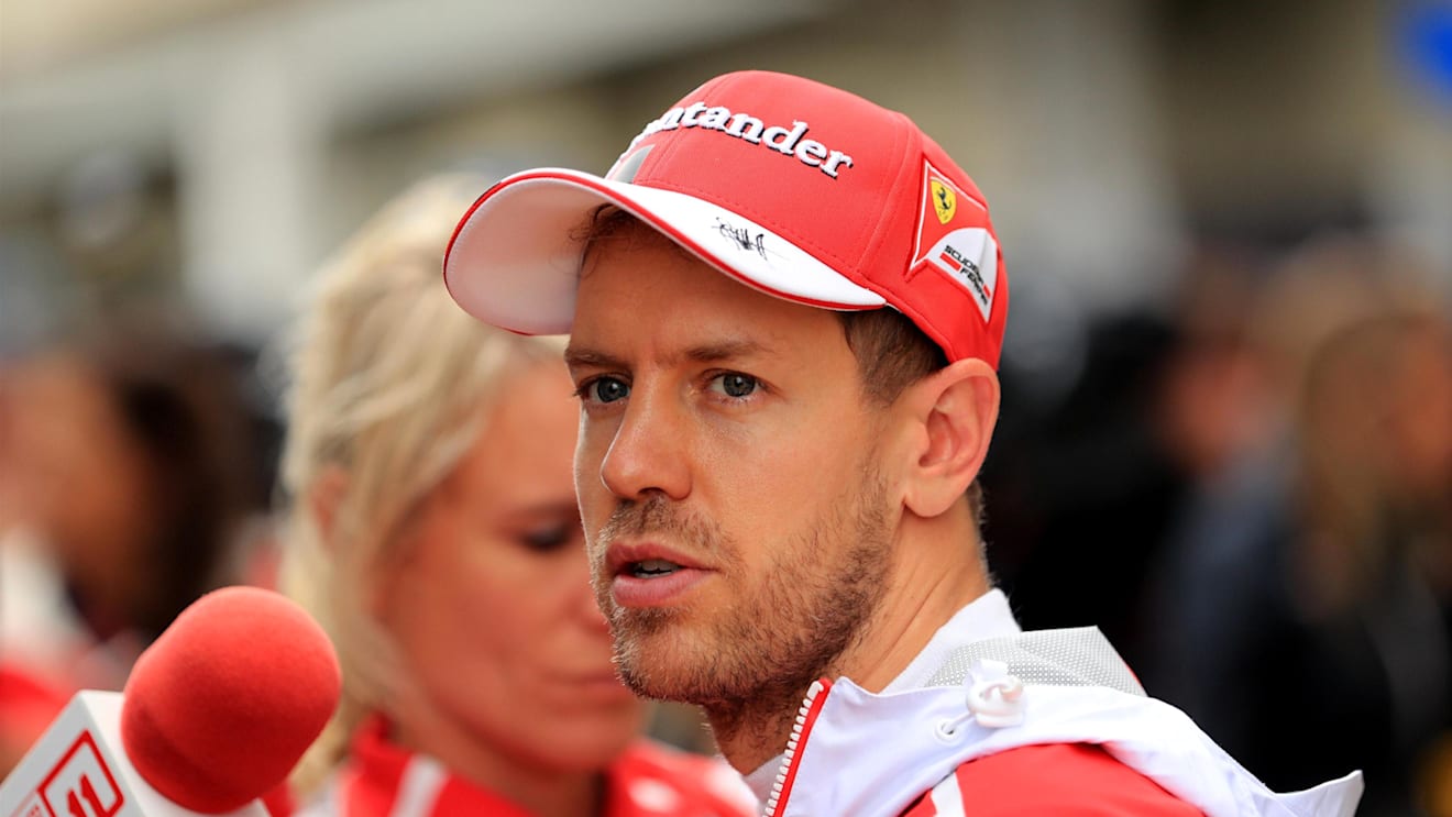 Sebastian Vettel (GER) Ferrari talks to the media at Formula One World Championship, Rd19, Brazilian Grand Prix, Qualifying, Interlagos, Sao Paulo, Brazil, Saturday 11 November 2017. © Kym Illman/Sutton Images