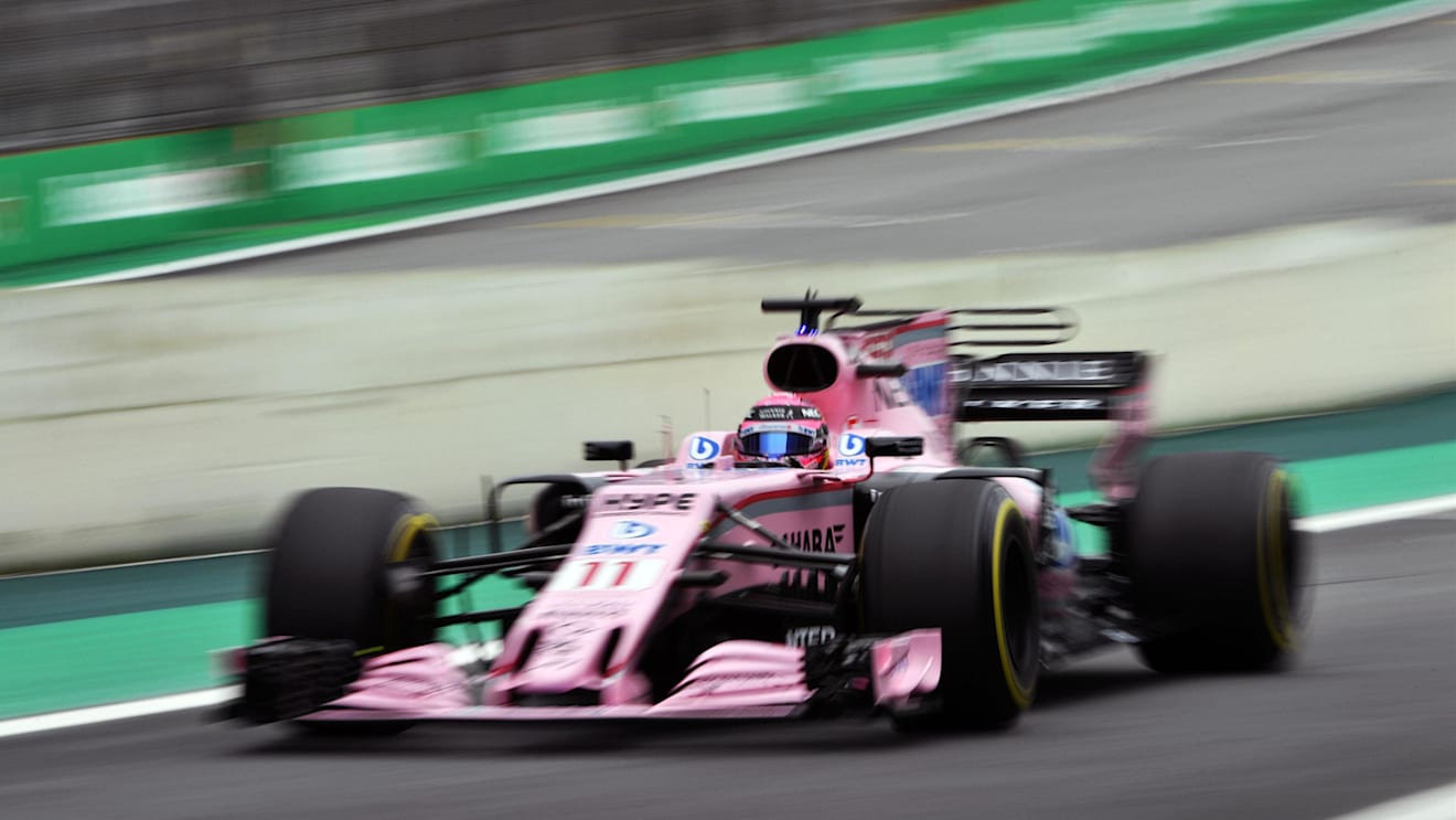 Sergio Perez (MEX) Force India VJM10 at Formula One World Championship, Rd19, Brazilian Grand Prix, Qualifying, Interlagos, Sao Paulo, Brazil, Saturday 11 November 2017. © Mark Sutton/Sutton Images