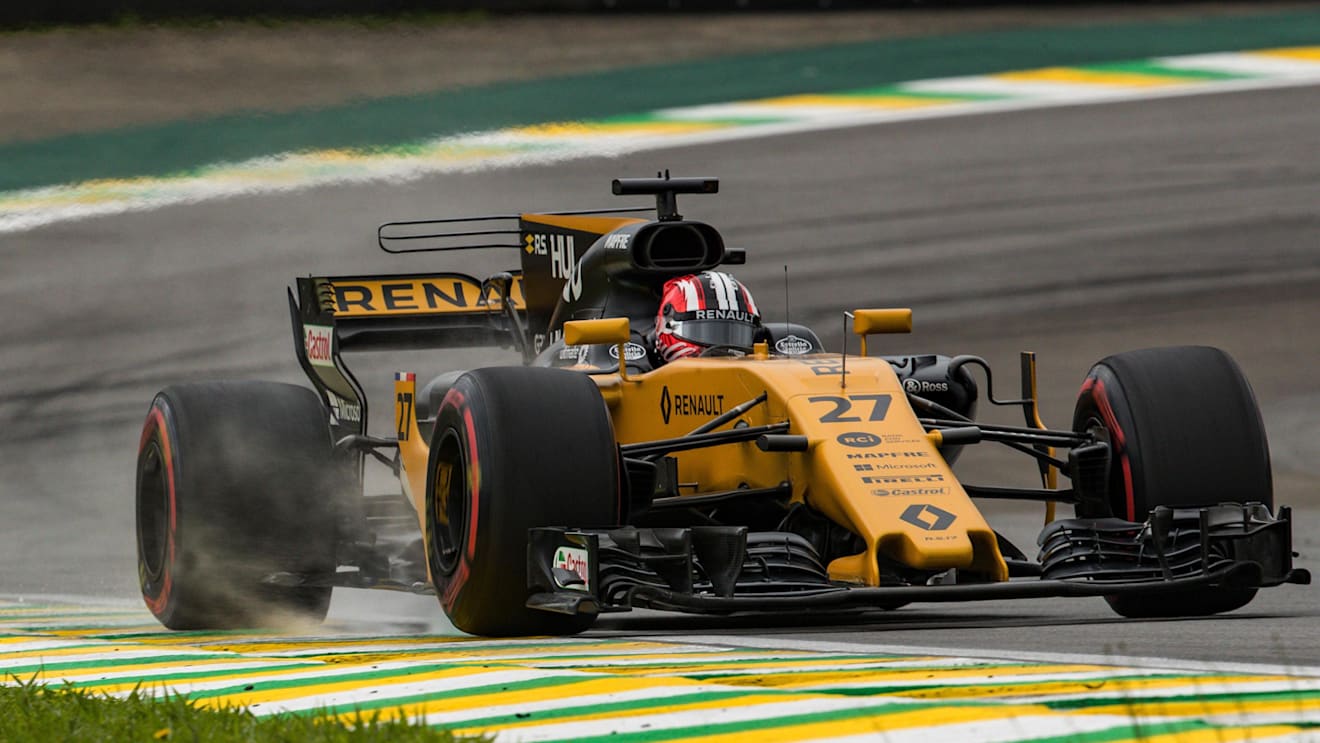 Nico Hulkenberg (GER) Renault Sport F1 Team RS17 at Formula One World Championship, Rd19, Brazilian Grand Prix, Qualifying, Interlagos, Sao Paulo, Brazil, Saturday 11 November 2017. © Kym Illman/Sutton Images