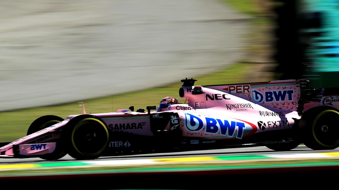 Sergio Perez (MEX) Force India VJM10 at Formula One World Championship, Rd19, Brazilian Grand Prix, Race, Interlagos, Sao Paulo, Brazil, Sunday 12 November 2017. © Kym Illman/Sutton Images