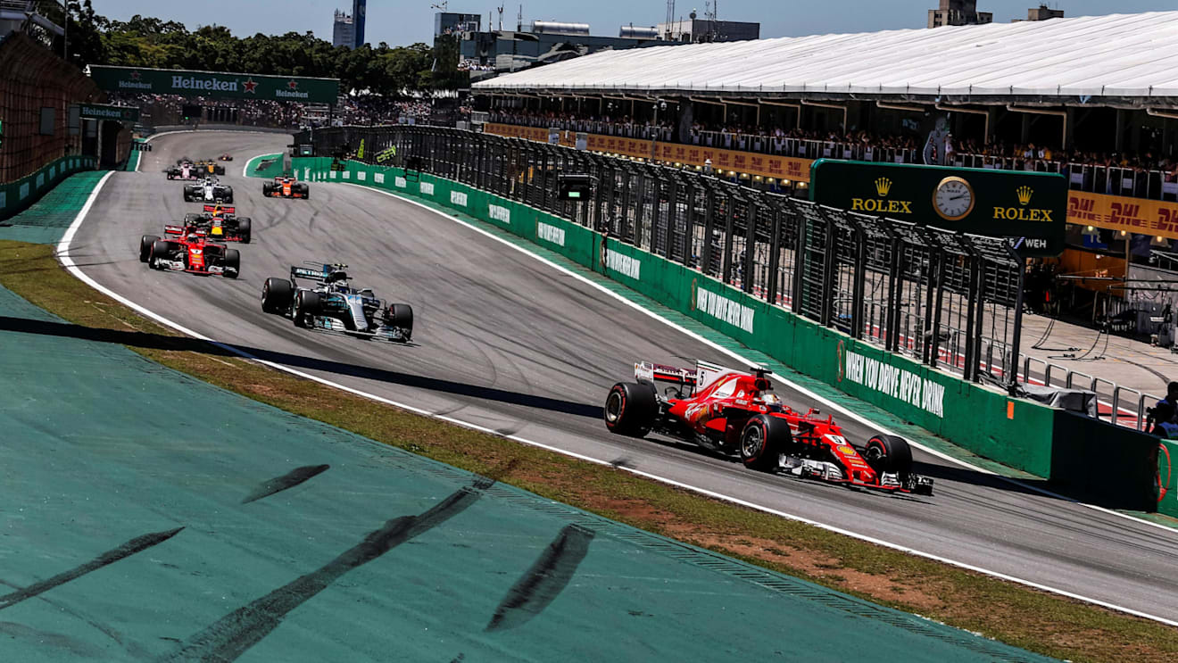 Sebastian Vettel (GER) Ferrari SF70-H at Formula One World Championship, Rd19, Brazilian Grand Prix, Race, Interlagos, Sao Paulo, Brazil, Sunday 12 November 2017. © Manuel Goria/Sutton Images