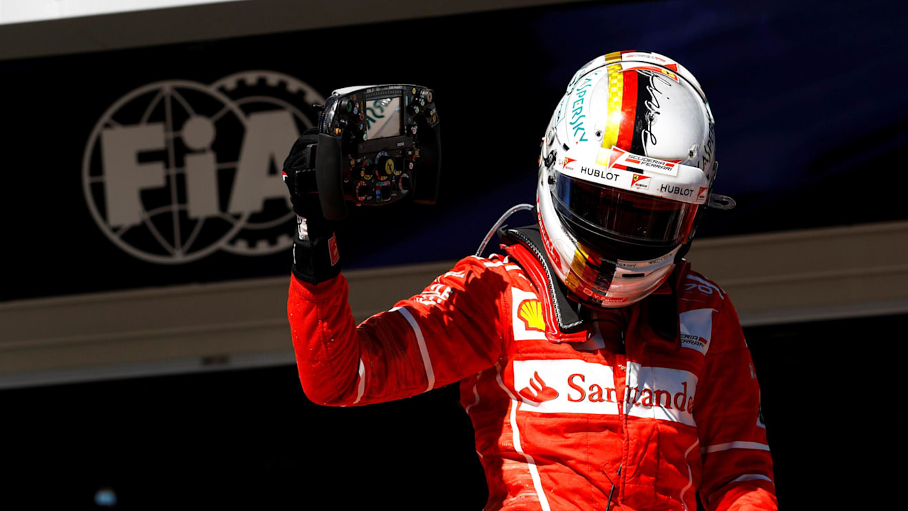 Race winner Sebastian Vettel (GER) Ferrari celebrates in parc ferme at Formula One World Championship, Rd19, Brazilian Grand Prix, Race, Interlagos, Sao Paulo, Brazil, Sunday 12 November 2017. © Steven Tee/LAT/Sutton Images