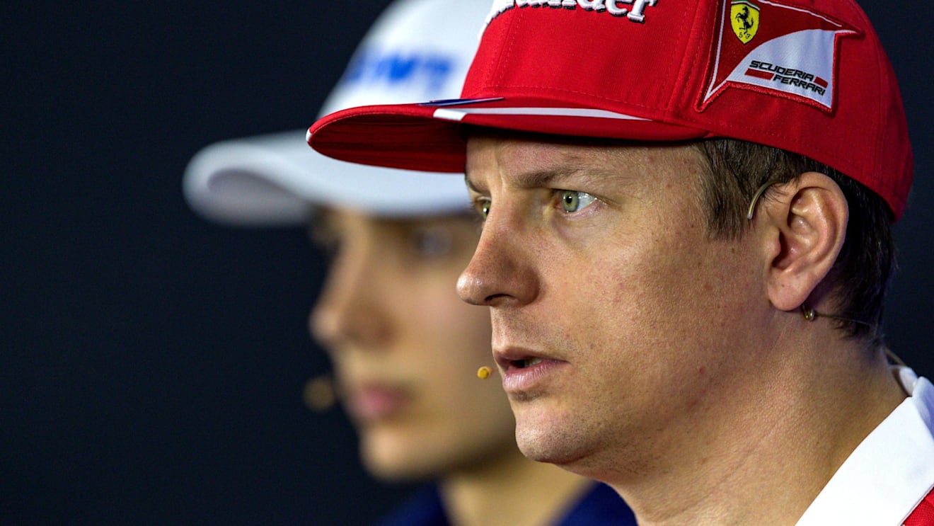 Kimi Raikkonen (FIN) Ferrari in the Press Conference at Formula One World Championship, Rd19, Brazilian Grand Prix, Preparations, Interlagos, Sao Paulo, Brazil, Thursday 9 November 2017. © Kym Illman/Sutton Images