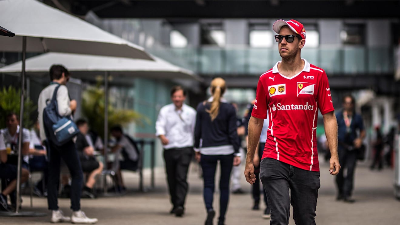 Sebastian Vettel (GER) Ferrari at Formula One World Championship, Rd19, Brazilian Grand Prix, Preparations, Interlagos, Sao Paulo, Brazil, Thursday 9 November 2017. © Manuel Goria/Sutton Images