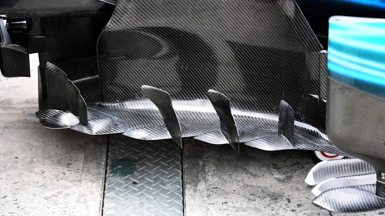 Mercedes-Benz F1 W08 Hybrid aero detail at Formula One World Championship, Rd19, Brazilian Grand Prix, Preparations, Interlagos, Sao Paulo, Brazil, Thursday 9 November 2017. © Mark Sutton/Sutton Images