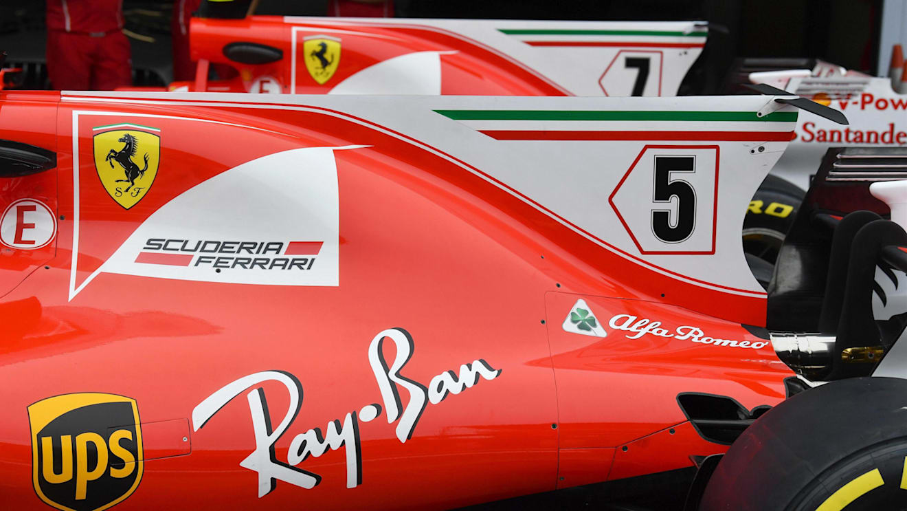 Ferrari SF70-H engine cover fin detail at Formula One World Championship, Rd19, Brazilian Grand Prix, Preparations, Interlagos, Sao Paulo, Brazil, Thursday 9 November 2017. © Mark Sutton/Sutton Images