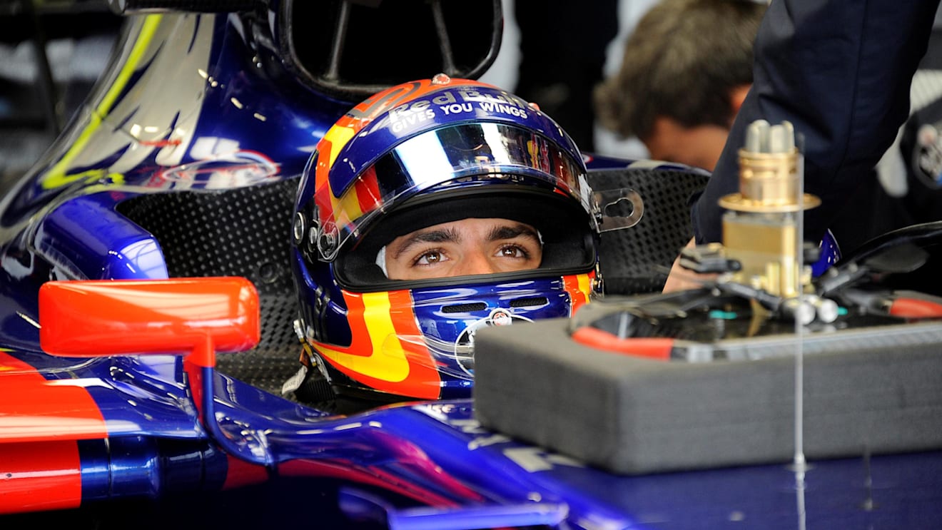 Carlos Sainz jr (ESP) Scuderia Toro Rosso STR12 at Formula One World Championship, Rd10, British Grand Prix, Practice, Silverstone, England, Friday 14 July 2017. © Sutton Images