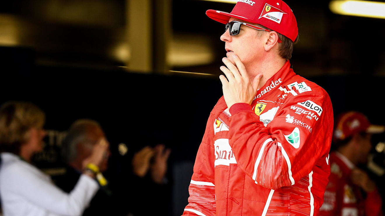 Kimi Raikkonen (FIN) Ferrari celebrates in parc ferme at Formula One World Championship, Rd10, British Grand Prix, Qualifying, Silverstone, England, Saturday 15 July 2017. © Sutton Images