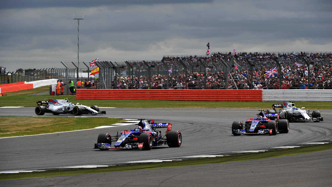 Daniil Kvyat (RUS) Scuderia Toro Rosso STR12 at Formula One World Championship, Rd10, British Grand Prix, Race, Silverstone, England, Sunday 16 July 2017. © Sutton Images