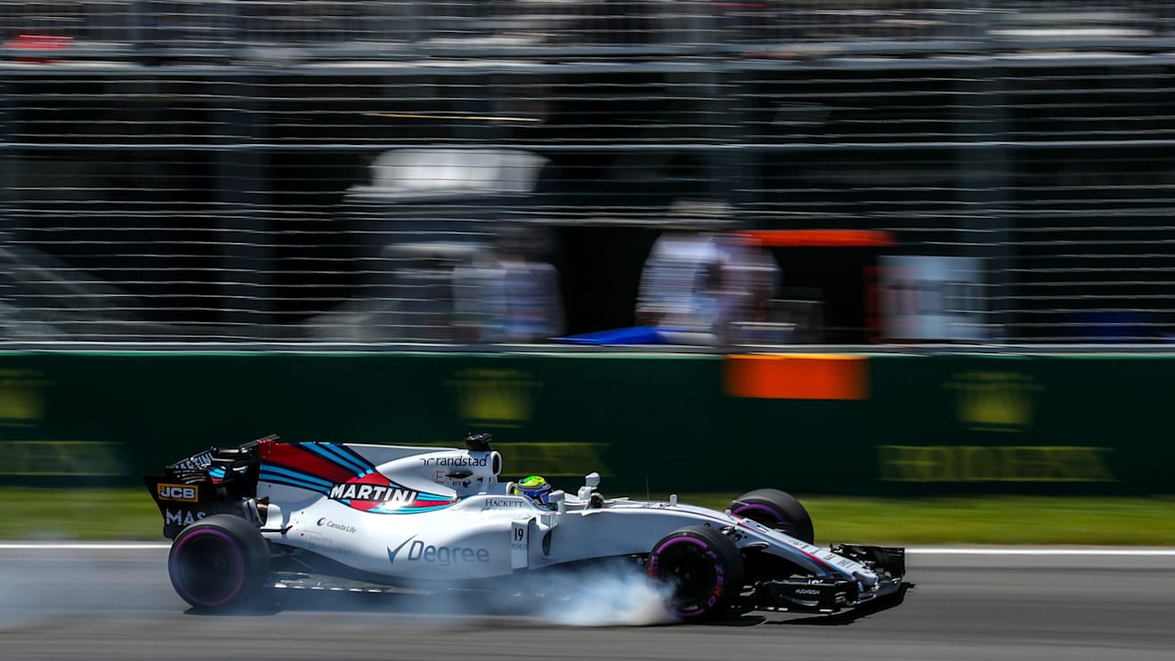 Felipe Massa (BRA) Williams FW40 locks up at Formula One World Championship, Rd7, Canadian Grand Prix, Qualifying, Montreal, Canada, Saturday 10 June 2017. © Sutton Motorsport Images