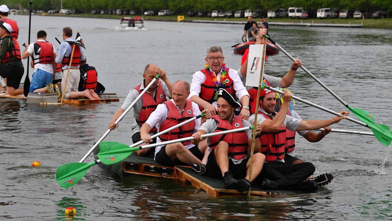 Ross Brawn (GBR) Formula One Managing Director of Motorsports at the raft race at Formula One World Championship, Rd7, Canadian Grand Prix, Qualifying, Montreal, Canada, Saturday 10 June 2017. © Sutton Motorsport Images