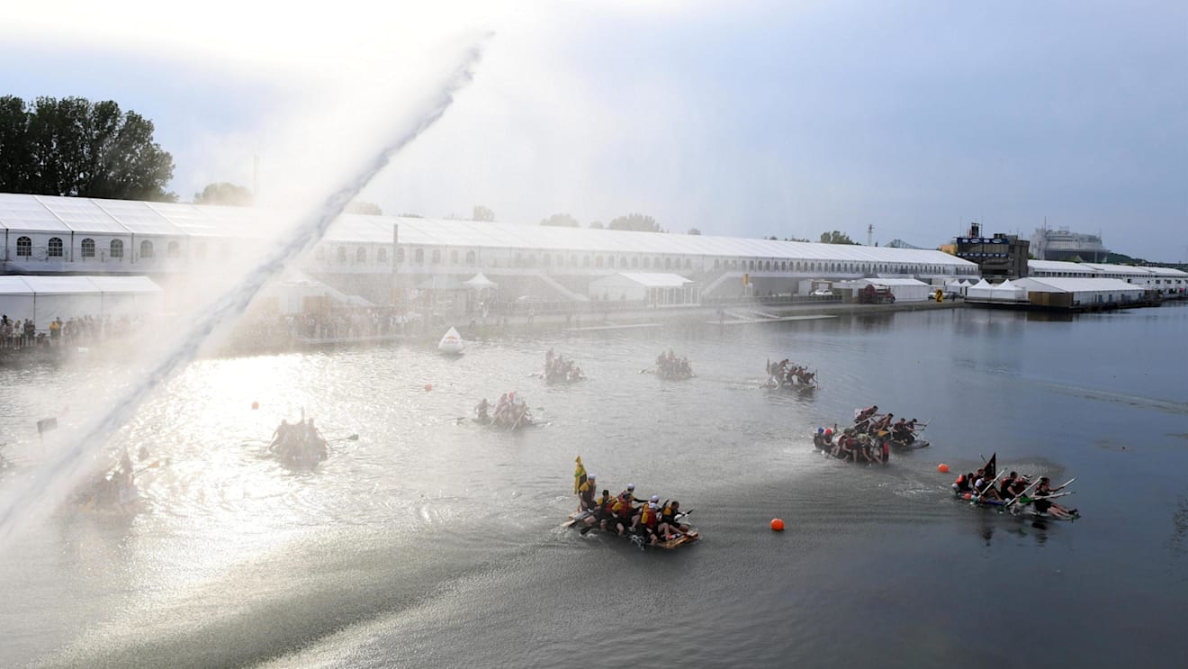 The raft race at Formula One World Championship, Rd7, Canadian Grand Prix, Qualifying, Montreal, Canada, Saturday 10 June 2017. © Sutton Motorsport Images