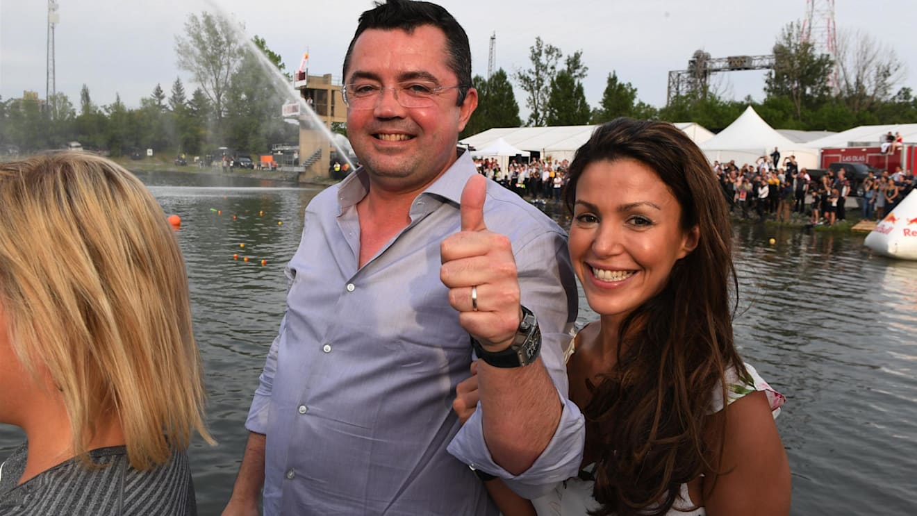 Eric Boullier (FRA) McLaren Racing Director celebrates at the raft race at Formula One World Championship, Rd7, Canadian Grand Prix, Qualifying, Montreal, Canada, Saturday 10 June 2017. © Sutton Motorsport Images