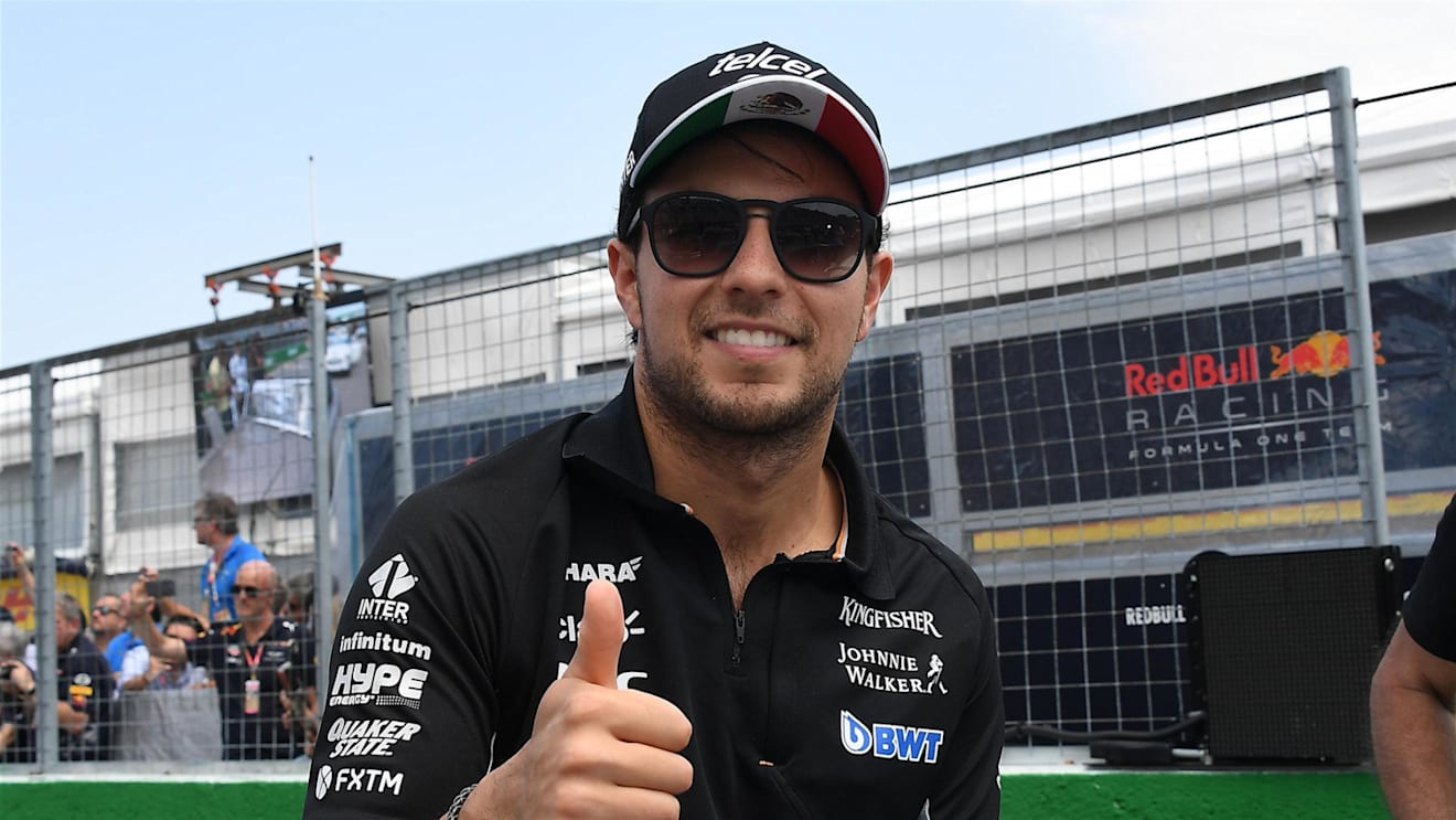 Sergio Perez (MEX) Force India on the drivers parade at Formula One World Championship, Rd7, Canadian Grand Prix, Race, Montreal, Canada, Sunday 11 June 2017. © Sutton Motorsport Images