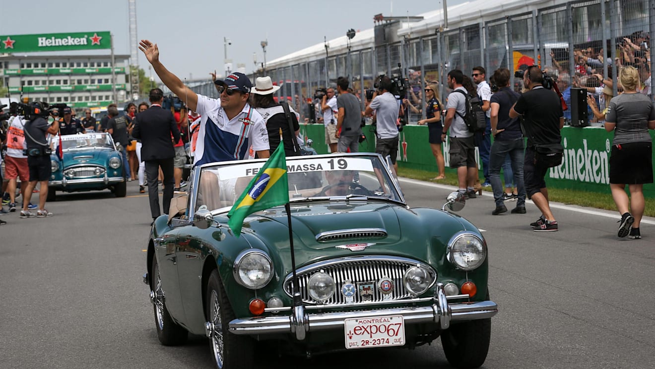Felipe Massa (BRA) Williams on the drivers parade at Formula One World Championship, Rd7, Canadian Grand Prix, Race, Montreal, Canada, Sunday 11 June 2017. © Sutton Motorsport Images