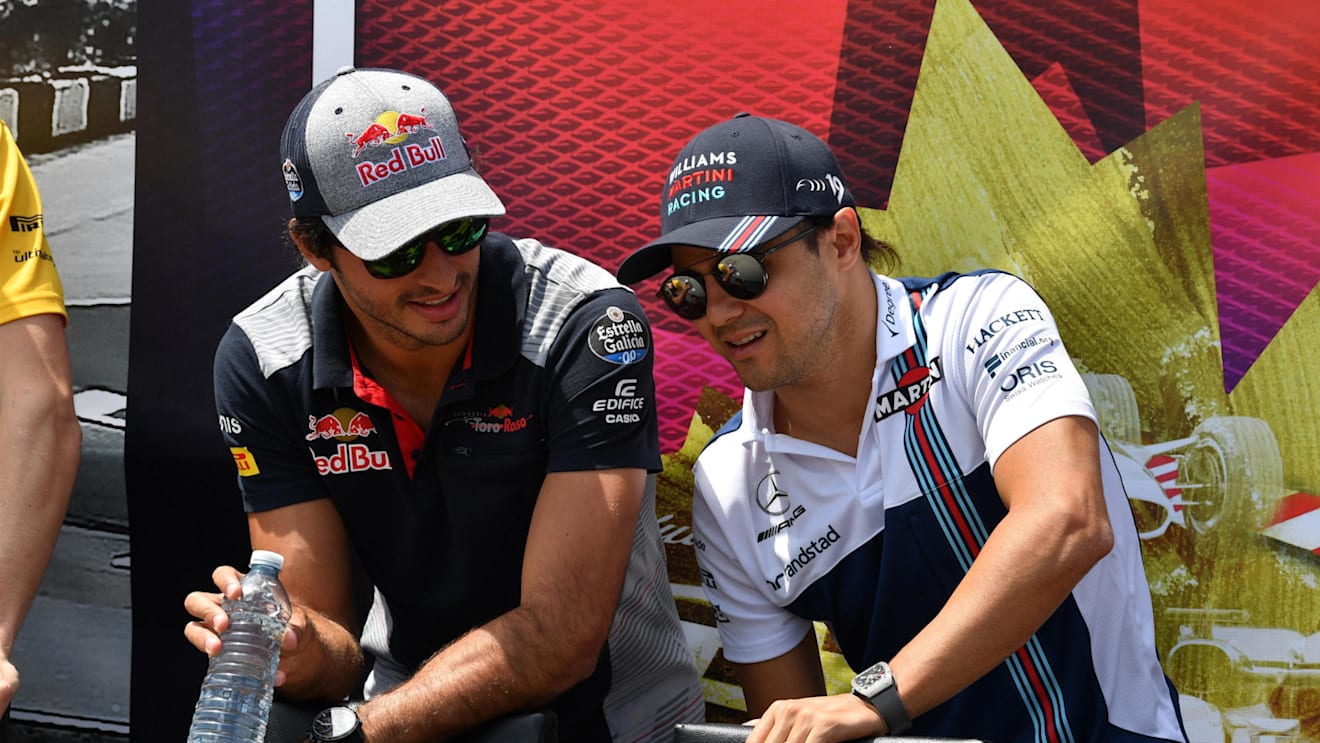 Carlos Sainz (ESP) Scuderia Toro Rosso and Felipe Massa (BRA) Williams at Formula One World Championship, Rd7, Canadian Grand Prix, Race, Montreal, Canada, Sunday 11 June 2017. © Sutton Motorsport Images
