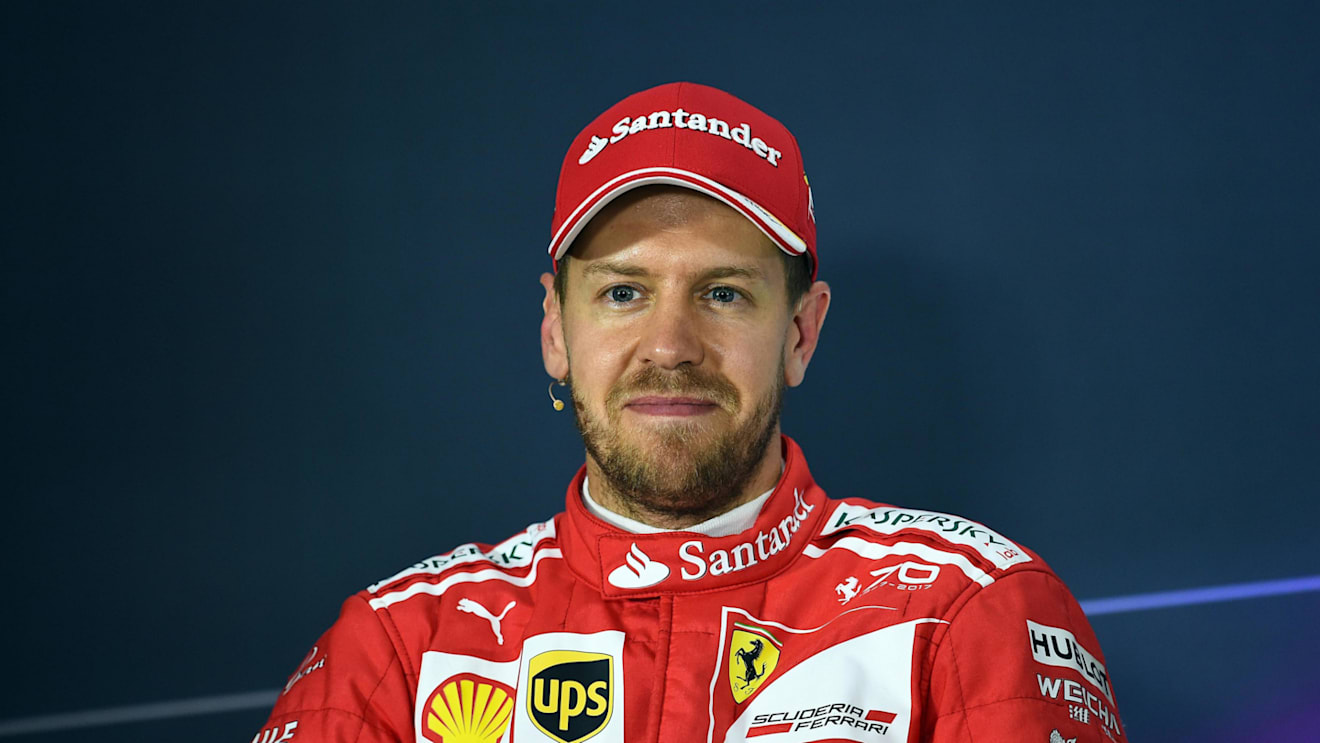 Sebastian Vettel (GER) Ferrari in the Press Conference at Formula One World Championship, Rd2, Chinese Grand Prix, Qualifying, Shanghai, China, Saturday 8 April 2017. © Sutton Motorsport Images