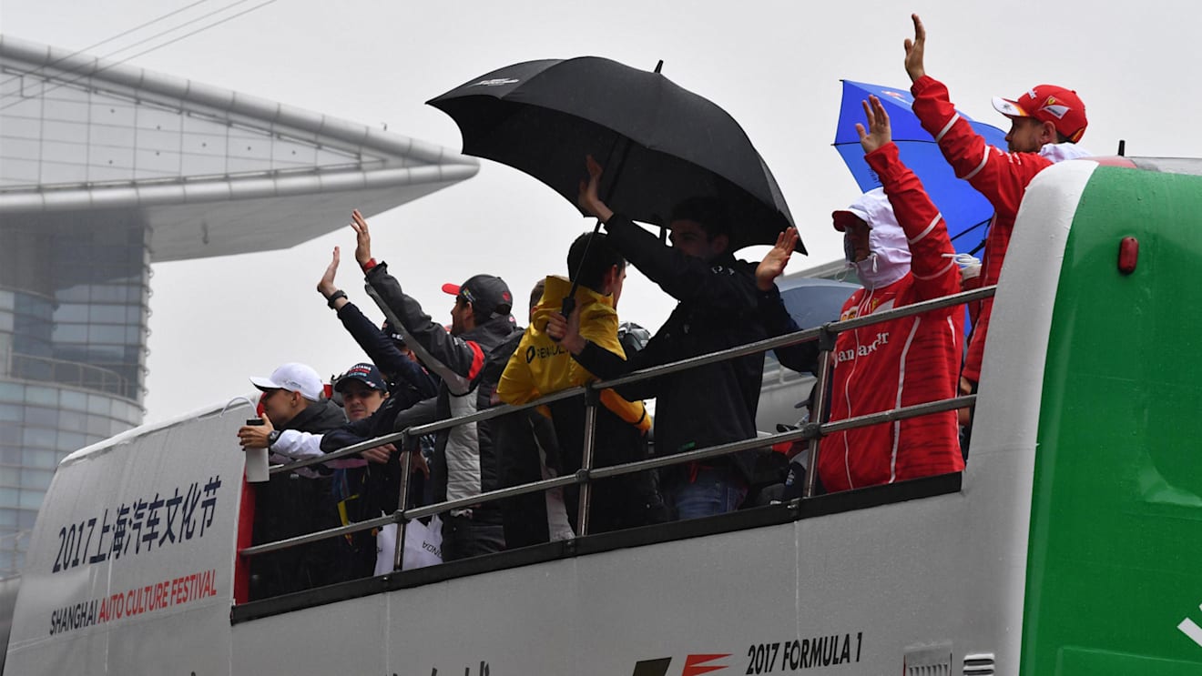Drivers parade at Formula One World Championship, Rd2, Chinese Grand Prix, Race, Shanghai, China, Sunday 9 April 2017. © Sutton Motorsport Images