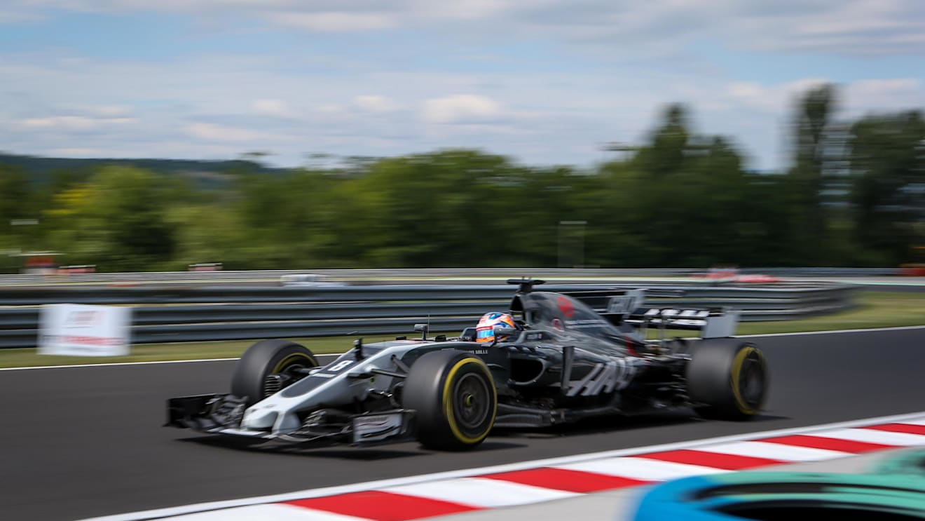 Romain Grosjean (FRA) Haas VF-17 at Formula One World Championship, Rd11, Hungarian Grand Prix, Practice, Hungaroring, Hungary, Friday 28 July 2017. © Sutton Images