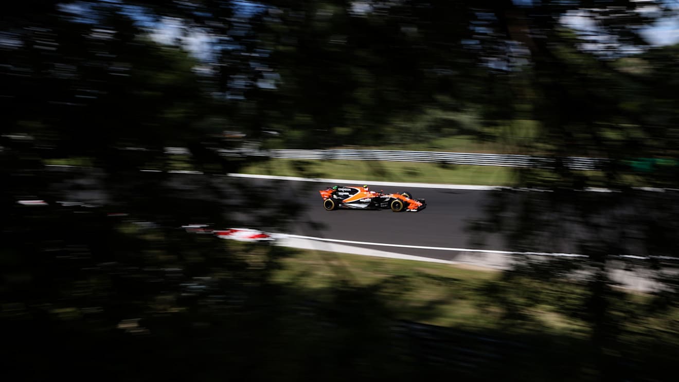Stoffel Vandoorne (BEL) McLaren MCL32 at Formula One World Championship, Rd11, Hungarian Grand Prix, Practice, Hungaroring, Hungary, Friday 28 July 2017. © Sutton Images