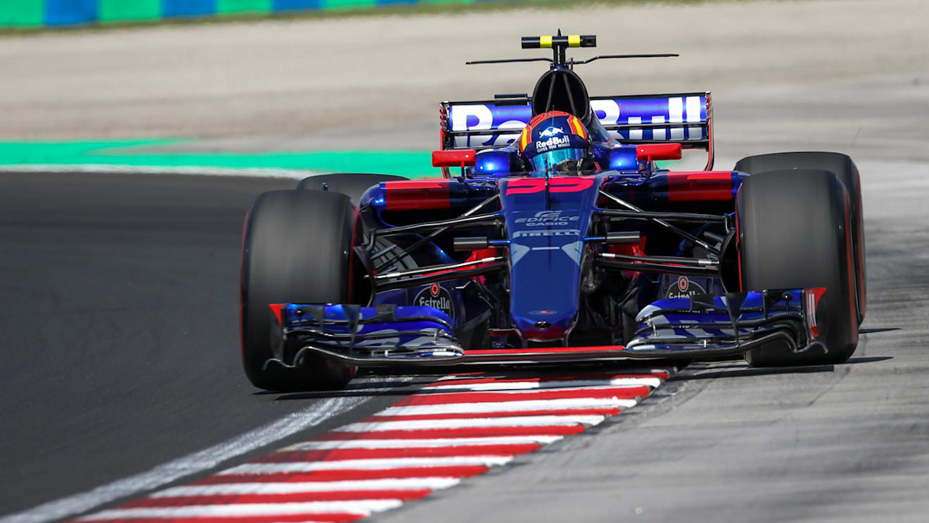 Carlos Sainz jr (ESP) Scuderia Toro Rosso STR12 at Formula One World Championship, Rd11, Hungarian Grand Prix, Practice, Hungaroring, Hungary, Friday 28 July 2017. © Sutton Images