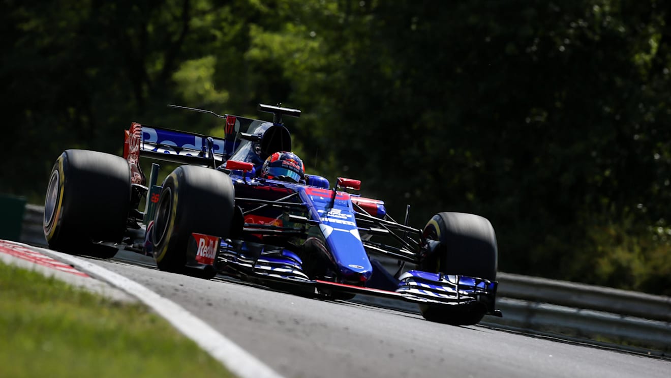 Daniil Kvyat (RUS) Scuderia Toro Rosso STR12 at Formula One World Championship, Rd11, Hungarian Grand Prix, Practice, Hungaroring, Hungary, Friday 28 July 2017. © Sutton Images