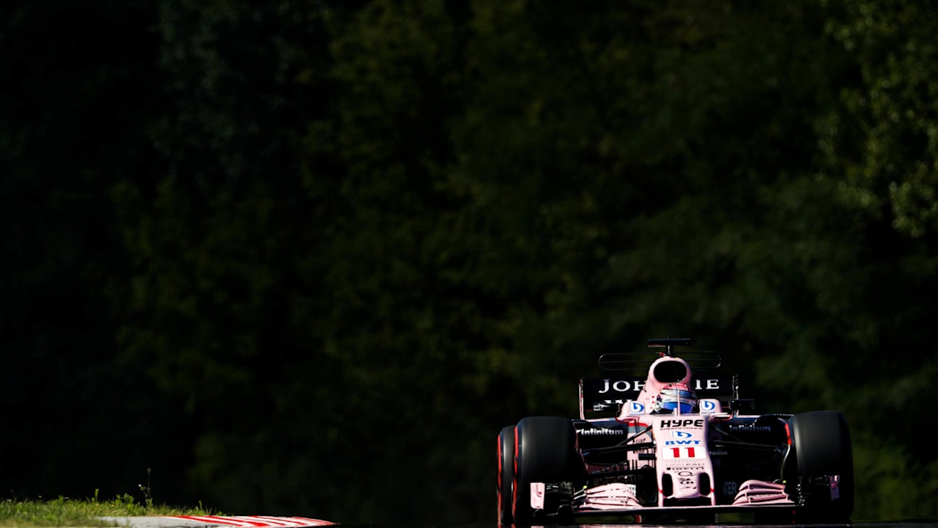Sergio Perez (MEX) Force India VJM10 at Formula One World Championship, Rd11, Hungarian Grand Prix, Practice, Hungaroring, Hungary, Friday 28 July 2017. © Sutton Images