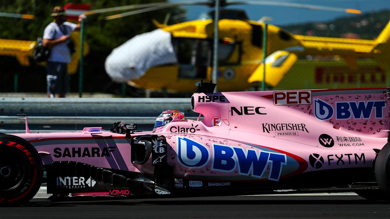 Sergio Perez (MEX) Force India VJM10 at Formula One World Championship, Rd11, Hungarian Grand Prix, Qualifying, Hungaroring, Hungary, Saturday 29 July 2017. © Sutton Images