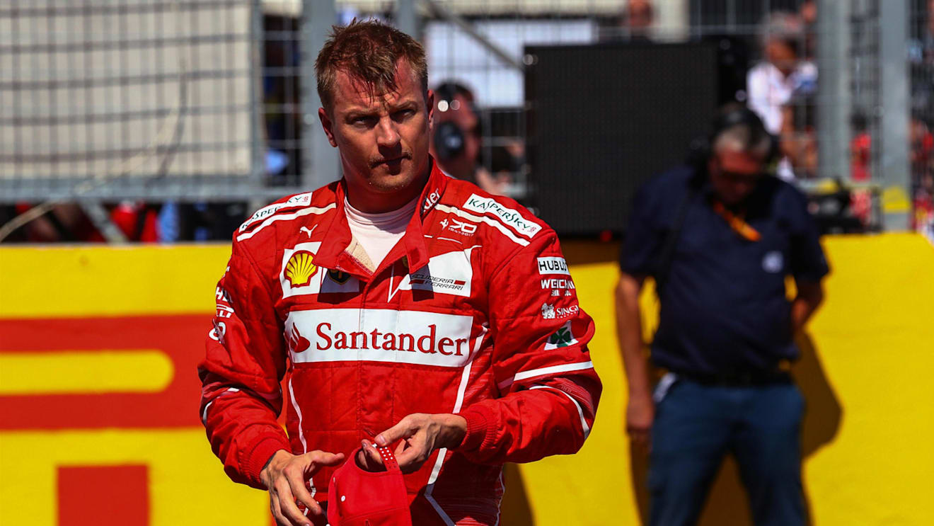 Kimi Raikkonen (FIN) Ferrari celebrates in parc ferme at Formula One World Championship, Rd11, Hungarian Grand Prix, Qualifying, Hungaroring, Hungary, Saturday 29 July 2017. © Sutton Images