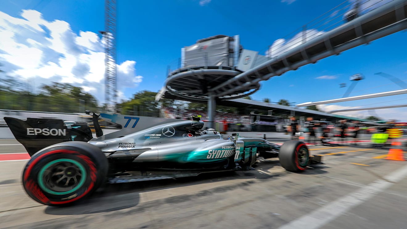 Valtteri Bottas (FIN) Mercedes-Benz F1 W08 Hybrid at Formula One World Championship, Rd13, Italian Grand Prix, Practice, Monza, Italy, Friday 1 September 2017. © Sutton Images