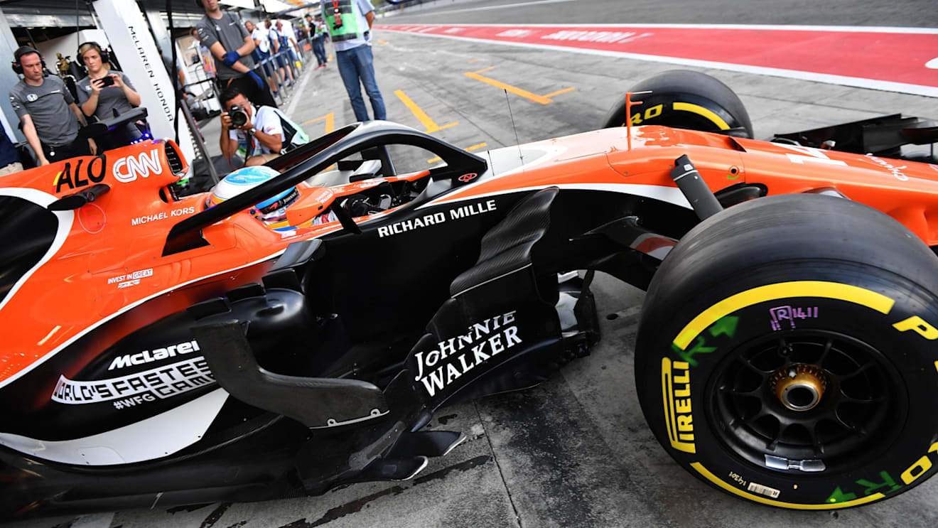 Fernando Alonso (ESP) McLaren MCL32 with halo at Formula One World Championship, Rd13, Italian Grand Prix, Practice, Monza, Italy, Friday 1 September 2017. © Sutton Images