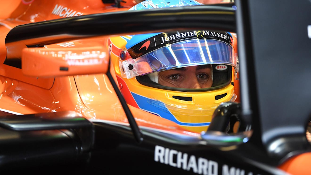 Fernando Alonso (ESP) McLaren MCL32 and halo at Formula One World Championship, Rd13, Italian Grand Prix, Practice, Monza, Italy, Friday 1 September 2017. © Sutton Images