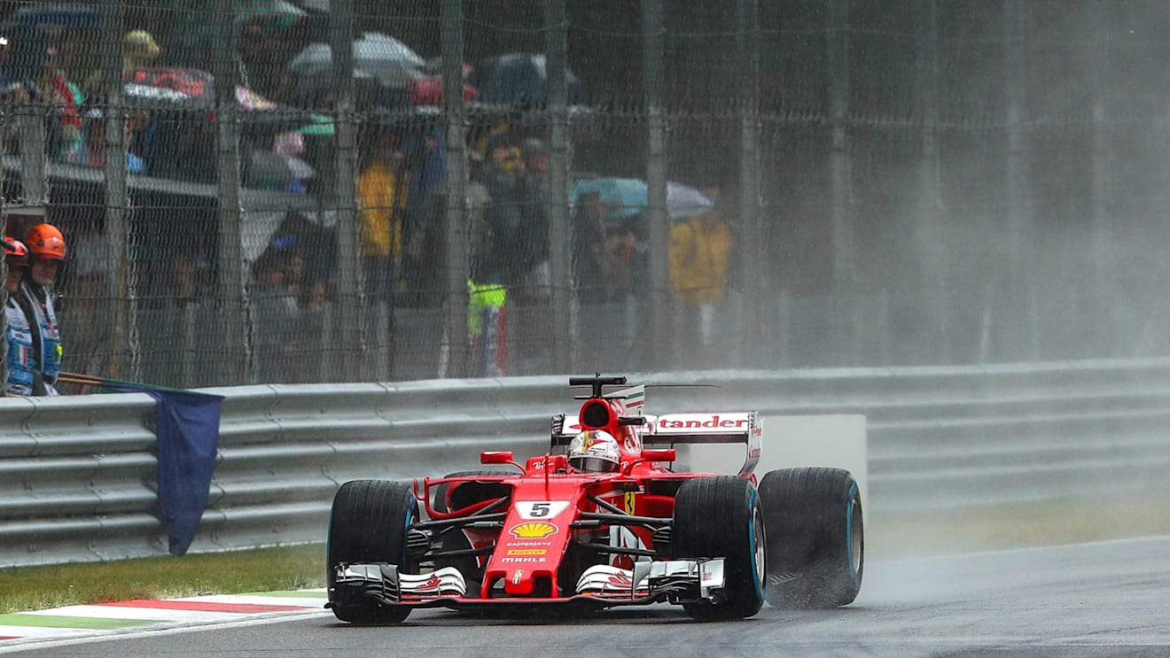 Sebastian Vettel (GER) Ferrari SF70-H at Formula One World Championship, Rd13, Italian Grand Prix, Qualifying, Monza, Italy, Saturday 2 September 2017. © Sutton Images