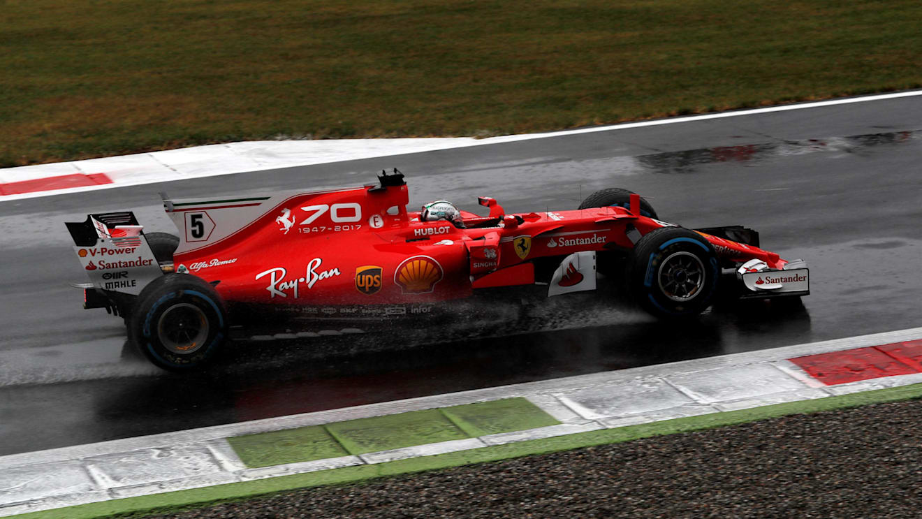 Sebastian Vettel (GER) Ferrari SF70-H at Formula One World Championship, Rd13, Italian Grand Prix, Qualifying, Monza, Italy, Saturday 2 September 2017. © Sutton Images