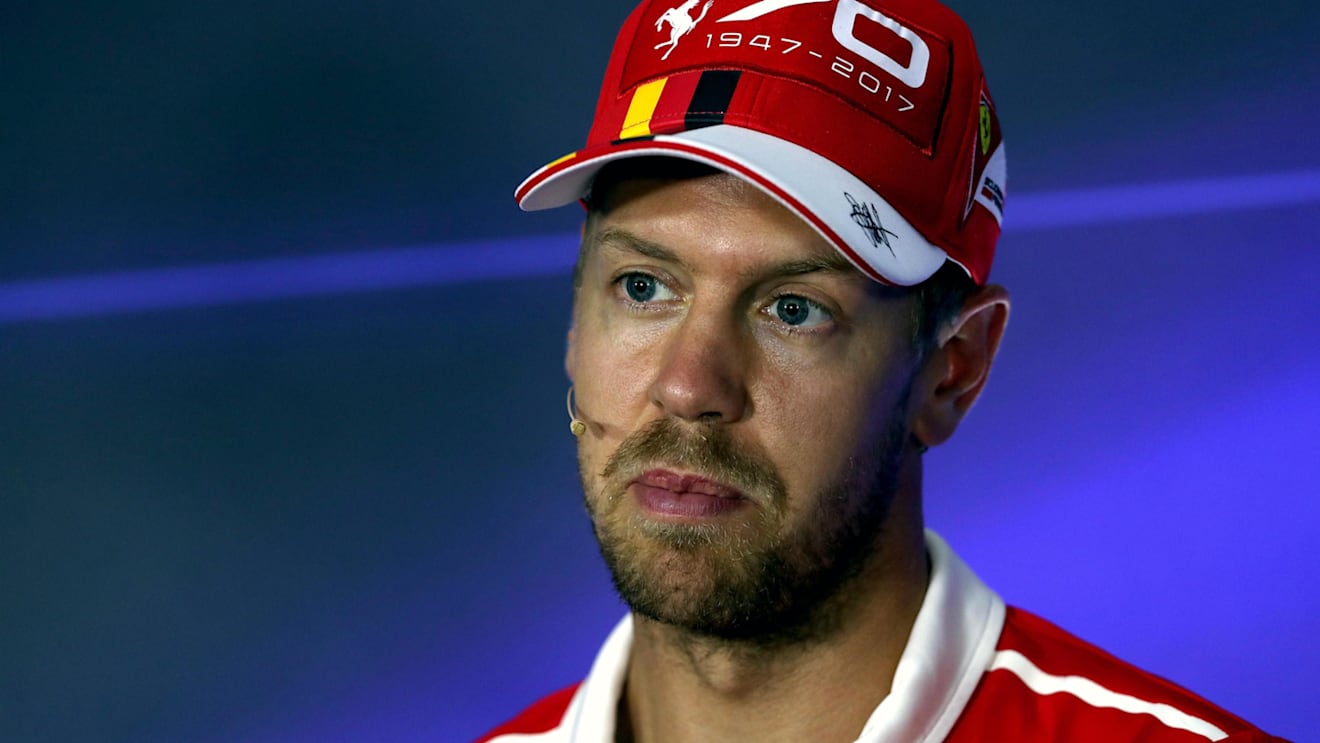 Sebastian Vettel (GER) Ferrari in the Press Conference at Formula One World Championship, Rd13, Italian Grand Prix, Preparations, Monza, Italy, Thursday 31 August 2017. © Sutton Images